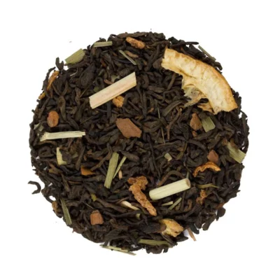Té rojo pu-erh con canelas y limón