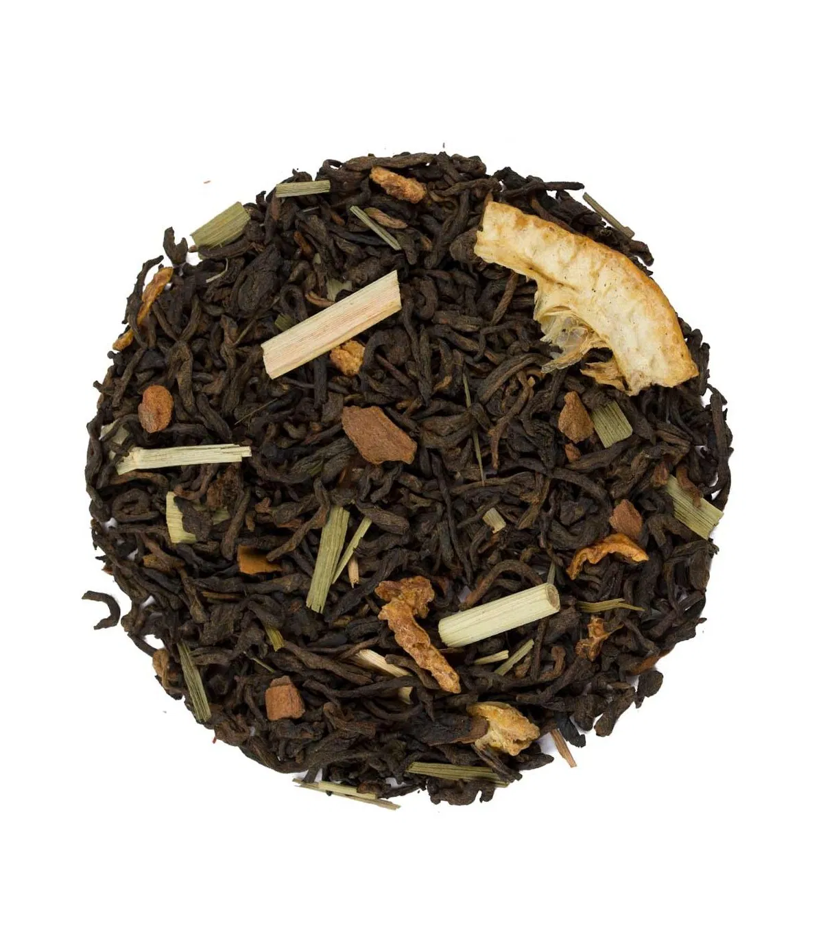 Té rojo pu-erh con canelas y limón